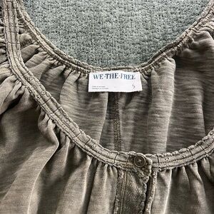 Free People Puff sleeve button down blouse